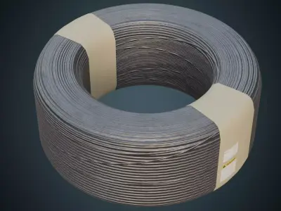 Steel Wire Rope 1A Low-poly 3D model
