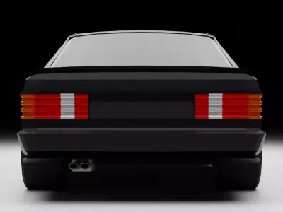 Mercedes-Benz 560 SEC Coupe AMG Low-poly 3D model