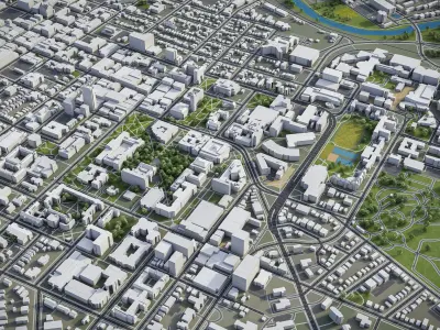 Ann Arbor Low-poly 3D model