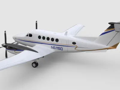 Beechcraft King Air 200 3D model