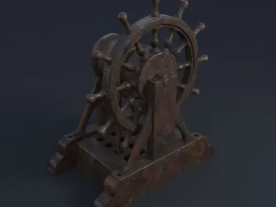 Black Pearl steering wheel 3D model