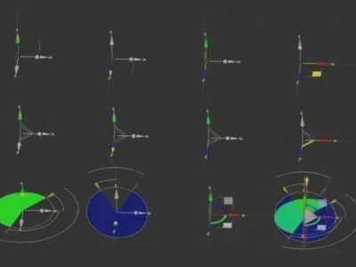 move rotate scale gizmo axial planar uniform X Y Z braz Free 3D model