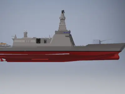 Largest Warship 3d model 3D model