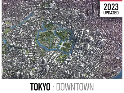 Tokyo Low-poly 3D model