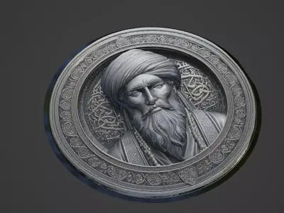 Khalid ibn al-Walid Medallion 3D print model purchase