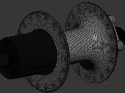 Realistic Bicycle Hub 3D model