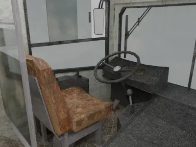 Old bus Low-poly 3D model order