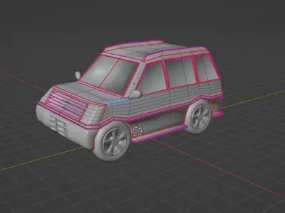 cartoon Car Free low-poly 3D model