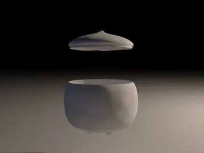 Handmade Clay Dishes 3D model