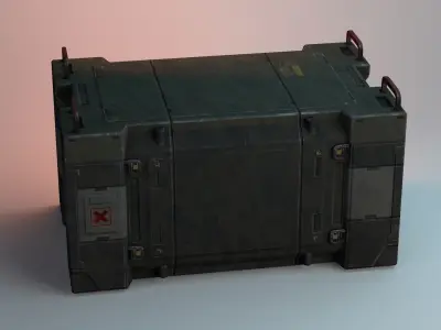 Ammo Military Container Low-poly 3D model