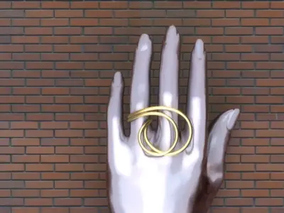Antique Ring 3D print model 2