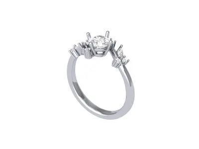 Wedding Ring  3D print model 300