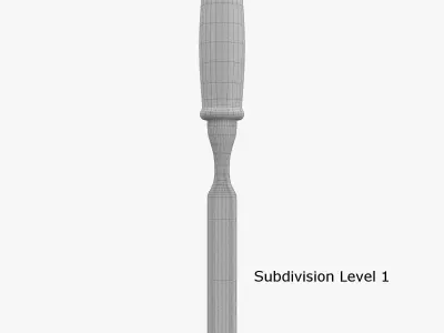 Chisel woodworking tool 3D model