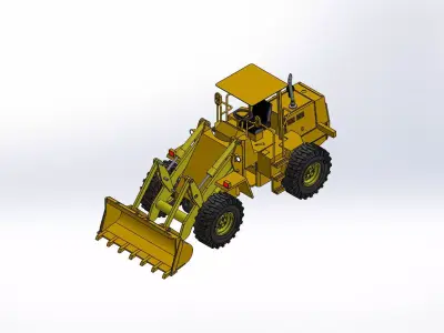 Wheel loader 3D model Polygon mesh