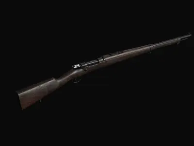 Swedish Mauser - Gevar m96 Low-poly 3D model