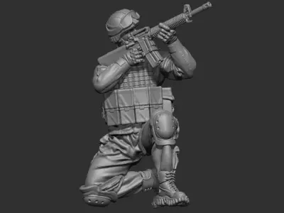USA modern soldier 3 3D print model