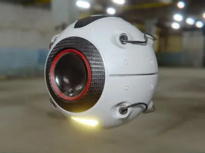 Drone Sci Fi Low-poly 3D model