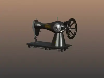 Sewing machine 3D model  Low-poly 3D model