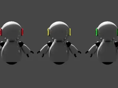 Mini robot 3D model get