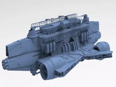 Floating Convoy Ship 3 3D model
