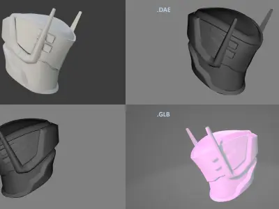SciFi Helmet Base Mesh SCH3 3D model