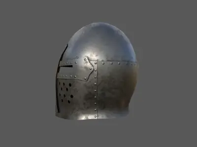 Topfhelm Low-poly 3D model
