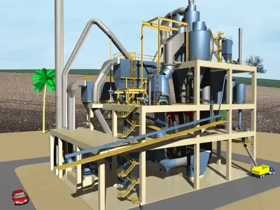 Iron Ore Plant Free 3D model