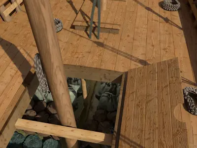 Medieval boat 3D model purchase