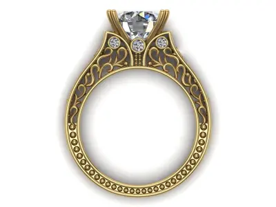 Solitaire Ring A31 3D print model purchase