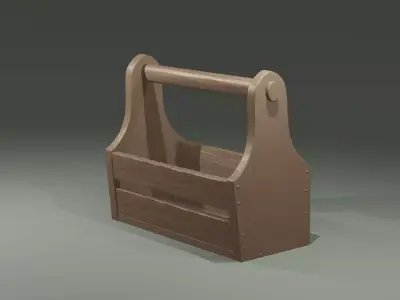 Old wooden tool - carpenter horsebarn box 3D print model