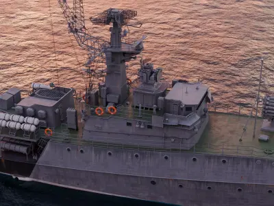 NATO code Grisha class corvette project 1124 Low-poly 3D model