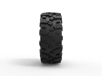 Offroad tire 86 Scale 1 to 25 3D print model
