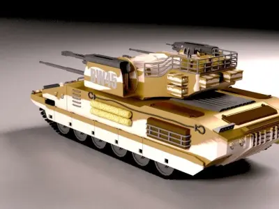 Military Tank Concept 3D Model  3D model