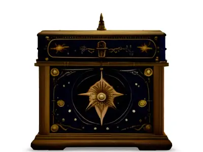 Ornate Celestial Navigation Box Low-poly 3D model