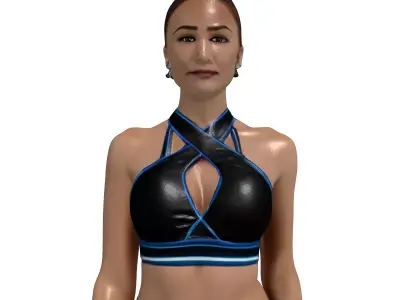 Futuristic Sport Bra Neon 3D model