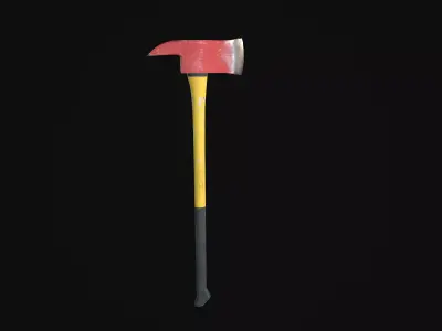 Firefighter Axe Low-poly 3D model purchase