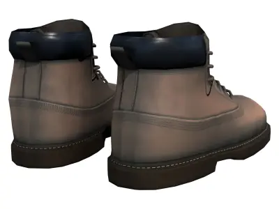 Combat Boots Low-poly 3D model