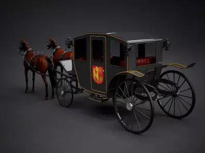 Carriage with Horses Pack