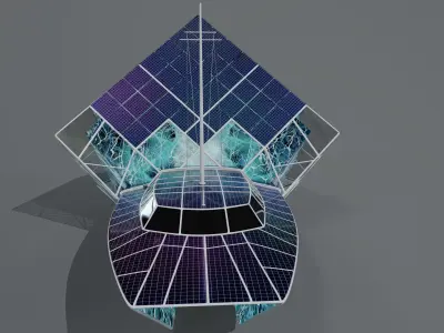 Solar Powered Boat 3D model