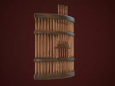 Chinese Cricket Cage Low-poly 3D model
