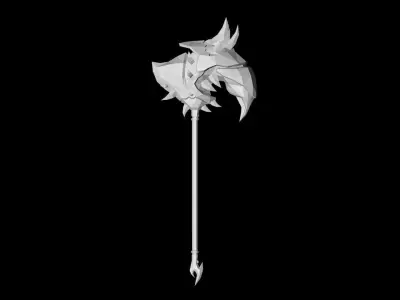 Frozen Bone Hammer Low-poly 3D model