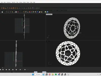 motorcycle front disc brake 3D model