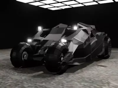 Batmobile and batcave  3D model