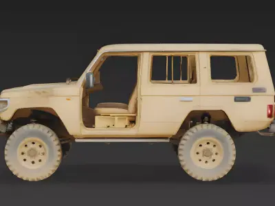 Realistic Desert Expedition SUV 3D Model 3d model Low-poly 3D model