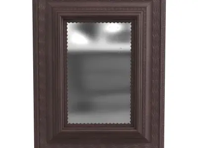 Antique Flemish Ebonized Mirror - Belgium 18th Century 3D model