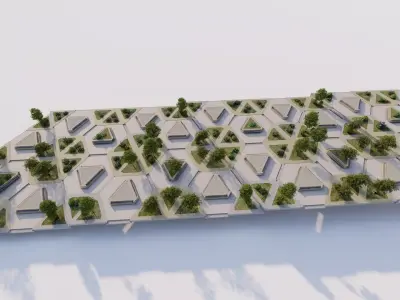 public park-Private Park Landscape 3D model 6