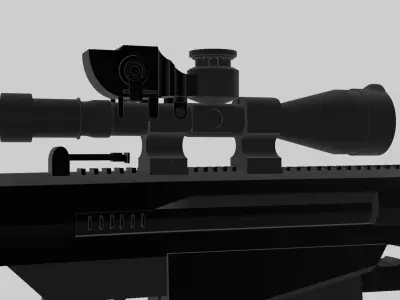 sniper rifle gun model Free low-poly 3D model