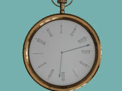 Antique Pocket Watch 3D model