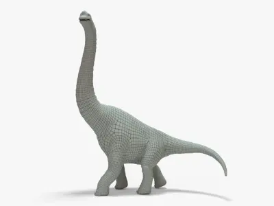 Brachiosaurus Rigged Basemesh Low-poly 3D model