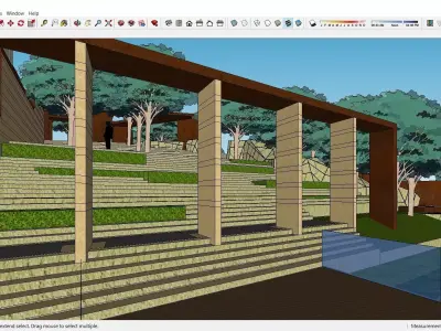 Sketchup Landscape Park H7 3D model